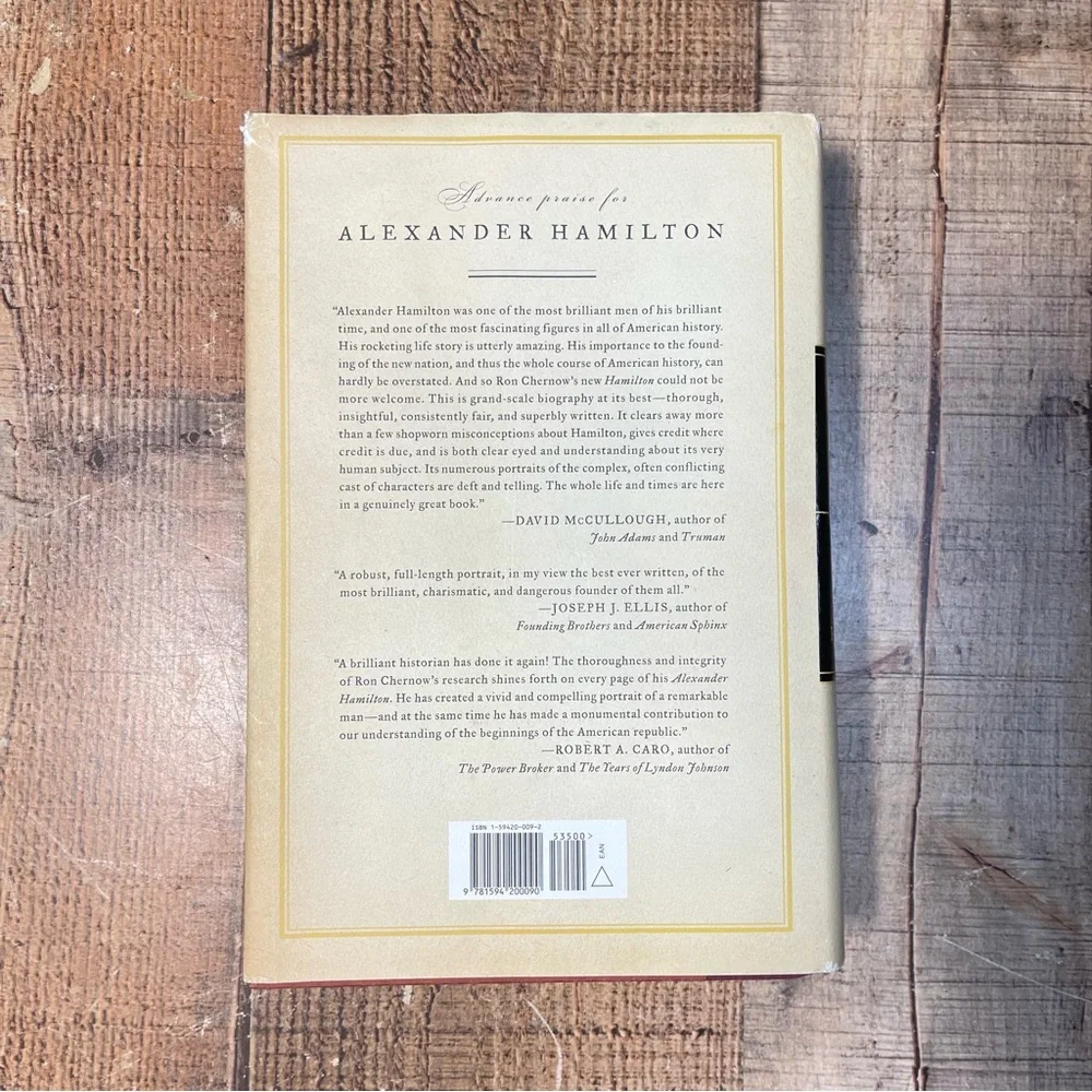 Alexander Hamilton by Ron Chernow Hardcover Book History Biography Nonfiction